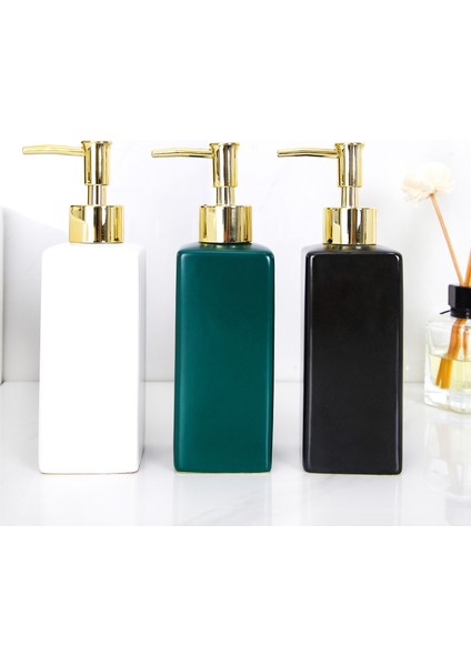 Siyah Stil Sıvı Sabunluk Doldurulabilir Punp Banyo Şişesi Kare Şampuan Alt Şişeleme Kremi Duş Jeli Boş Saklama Kabı (Yurt Dışından) modelleri