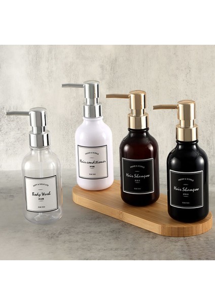 6 Adet Tarzı 500 ml ml Şampuanlık Sabun Şişesi Banyo Doldurulabilir Duş Jeli Losyon Dispenseri Su Geçirmez Etiket Plastik Boş Şişe (Yurt Dışından) modelleri