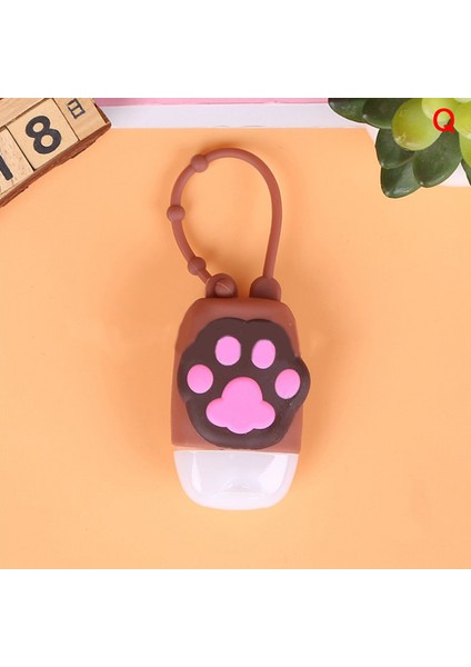 Q5 Tarzı 30 ml Sevimli Karikatür Silikon El Temizleyici Tutucu Seyahat Taşınabilir Güvenli Jel Tutucu Asılabilir Sıvı Sabunluk Kapları (Yurt Dışından)