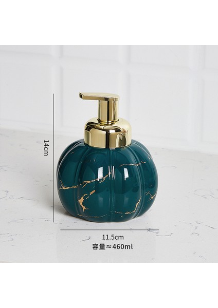 H Tarzı Seramik Sabun Şişesi Kabarcık Presleme Pompası Mermer Tahıl Kabak Şekli Banyo Depolama Aksesuarları Sabunluk El Sabunu Şişesi (Yurt Dışından)