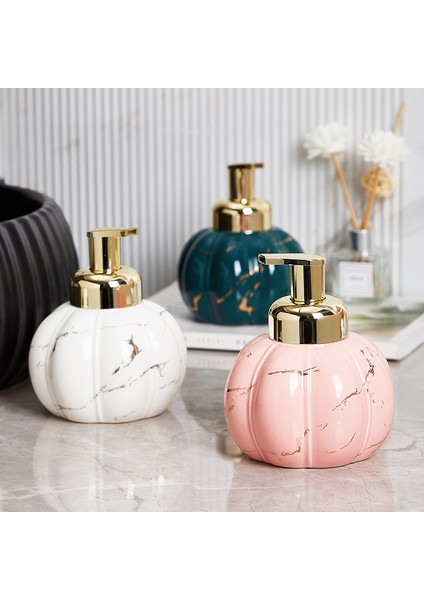 H Tarzı Seramik Sabun Şişesi Kabarcık Presleme Pompası Mermer Tahıl Kabak Şekli Banyo Depolama Aksesuarları Sabunluk El Sabunu Şişesi (Yurt Dışından) modelleri