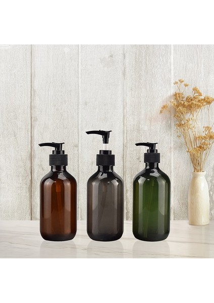 YEŞIL-500ML Tarzı 300ML 500ML Banyo Sabunluklar Amber Şampuan Losyon Kabı Basın Pompası Doldurulabilir Şişe Banyo Sabunu Jel ve Kozmetik (Yurt Dışından) indirimleri