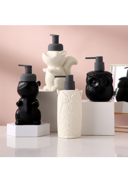 1 Adet-Pembe Tarzı Baykuş Sincap Emülsiyon Şişesi, Şampuan Dispenseri, Banyo Aksesuarları, Seramik Sabunluk, Şampuan Şişesi, Banyo Malzemeleri (Yurt Dışından) indirimleri