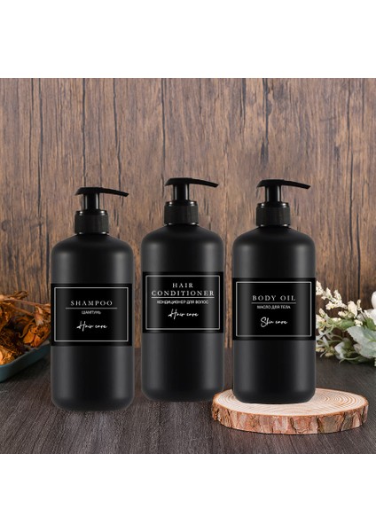 Erik Tarzı 500 ml Banyo Şampuanlık Doldurulabilir Kremi Losyon El Sabunu Şişesi Su Geçirmez Etiketler Parlak Mat Boş Şişe (Yurt Dışından) modelleri