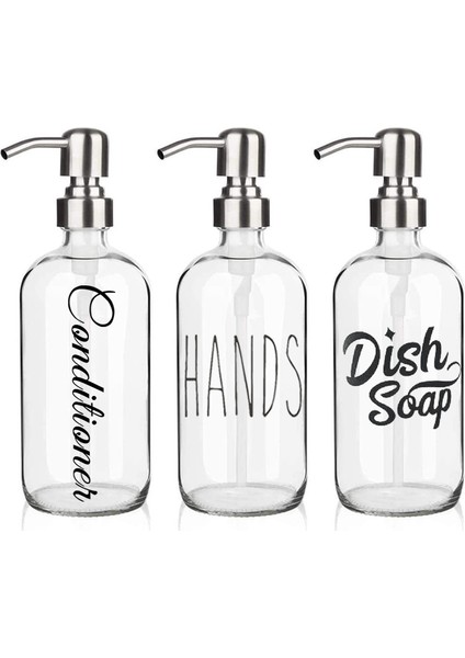 Şeffaf Stil Banyo Sabunluk Şampuan Cam Şişe 500 ml Itme Tipi Losyon Dispenseri Doldurulabilir Mutfak Depolama Şişesi (Yurt Dışından) fiyatları