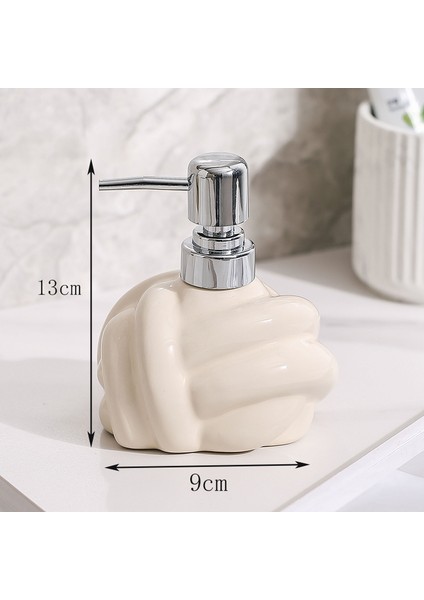 A-9X13CM Tarzı Yaratıcı Düğüm Seramik Şampuanlık Otel Banyo Aksesuarları Basın Tipi Duş Jeli Sıvı Sabun Çok Fonksiyonlu Alt Şişeleme (Yurt Dışından)