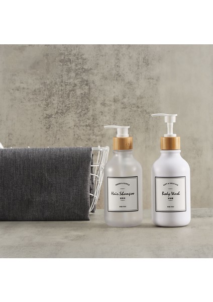 Siyah Stil 500 ml Doldurulabilir Sabunluk Mutfak Lavabo Banyo Dağıtıcı Bambu Pompa Şişeleri Kozmetik Bulaşık El Sabunu Losyonu Su Geçirmez Etiketler (Yurt Dışından) modelleri