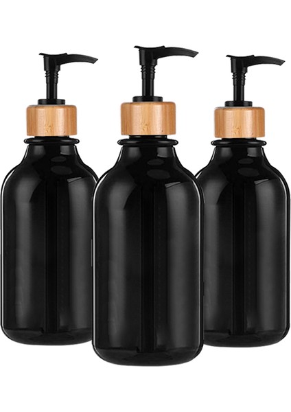 D Tarzı 500 ml Sabunluk Şampuan Duş Jeli Şişesi Doldurulabilir Losyon Pres Şişesi Su Geçirmez Etiket Seti Banyo Depolama Şişesi (Yurt Dışından)