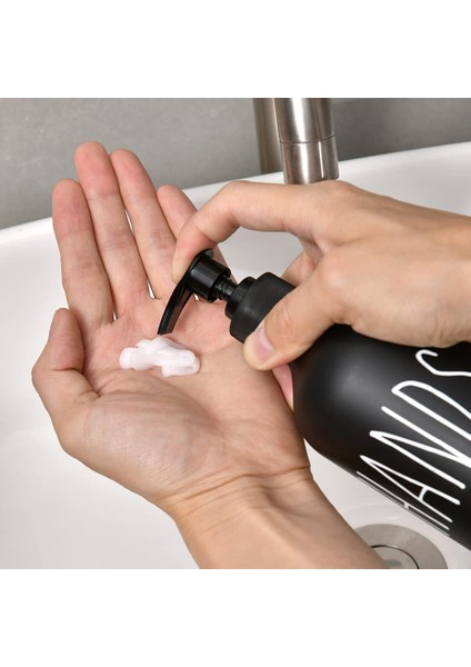 Siyah Stil Mutfak Sabunluk 500 ml Doldurulabilir Bulaşık ve El Sabunu Şişesi Sıvı Dağıtıcı Konteyner Sünger Tutucu Su Geçirmez Yazı Tipi (Yurt Dışından) indirimleri