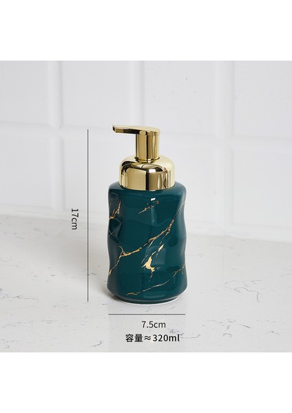 K Tarzı Seramik Sabun Şişesi Kabarcık Presleme Pompası Mermer Tahıl Kabak Şekli Banyo Depolama Aksesuarları Sabunluk El Sabunu Şişesi (Yurt Dışından)