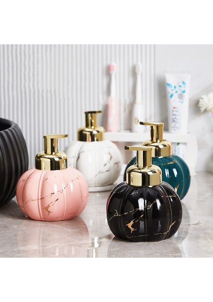 K Tarzı Seramik Sabun Şişesi Kabarcık Presleme Pompası Mermer Tahıl Kabak Şekli Banyo Depolama Aksesuarları Sabunluk El Sabunu Şişesi (Yurt Dışından) fiyatları