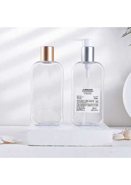 2-250 ml Tarzı Kare Şekli Sabun Doldurulabilir Şişeler El Basın Boş Seyahat Taşınabilir Dağıtıcı Yağ Duş Jeli Losyon Depolama Şişesi (Yurt Dışından)
