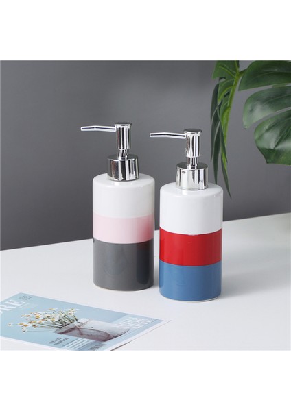 1 ADET-390ML Tarzı Seramik Emülsiyon Şişesi Banyo Sabunluk Taşınabilir Şampuanlık Ev Otel Banyo Ürünleri Boş Şişeye Basın (Yurt Dışından) indirimleri