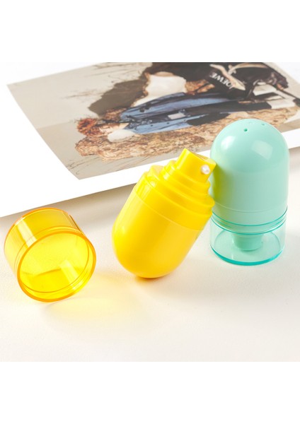 Sarı Stil 15ML 15ML Havasız Şişe Macaron Renkli Şişeleme Dağıtım El Kremi Banyo Sabunluk Için Doldurulabilir Kutular Kozmetik Konteyner (Yurt Dışından) fırsatları