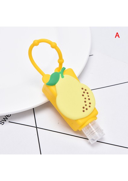 Stil2-A Stili 30ML Sevimli Karikatür Köpekler Hamburger Gıda Meyve Silikon El Dezenfektanı Cep Boş Şişe ile Tutucu (Yurt Dışından)