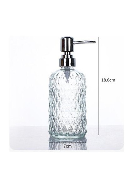 Bir Stil 450ML Losyon Şişesi Plastik Pres Pompası Losyon Dağıtım Pompası Seramik El Sabunu Dağıtıcı Şişe Çok Fonksiyonlu Banyo Aksesuarları (Yurt Dışından)