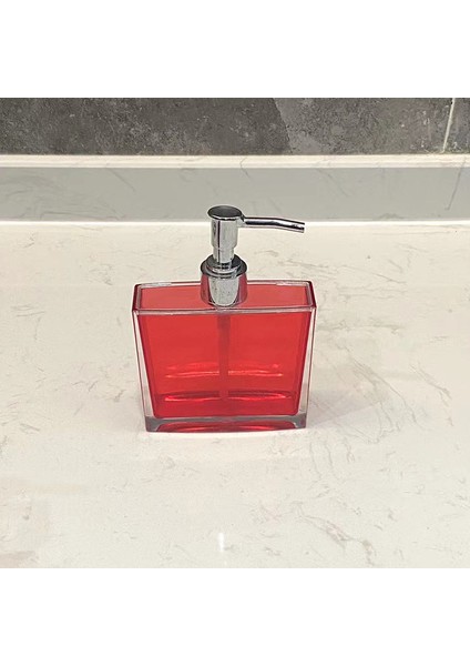Kırmızı Stil 170 ml Kare Plastik Sabunluk Banyo Aksesuarları Sıvı Sabunluklar El Dezenfektanı Şişeleri Ev Dekorasyon (Yurt Dışından)