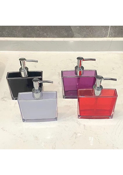 Kırmızı Stil 170 ml Kare Plastik Sabunluk Banyo Aksesuarları Sıvı Sabunluklar El Dezenfektanı Şişeleri Ev Dekorasyon (Yurt Dışından) modelleri