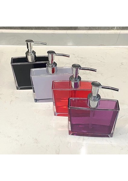 Kırmızı Stil 170 ml Kare Plastik Sabunluk Banyo Aksesuarları Sıvı Sabunluklar El Dezenfektanı Şişeleri Ev Dekorasyon (Yurt Dışından) fırsatları