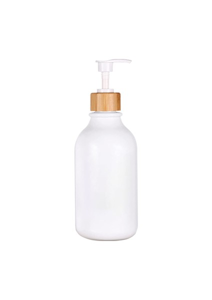 Beyaz Stil 500 ml Sabun Şişesi Banyo Sabunluk Şampuan Duş Jeli Depolama Şişe Itme Tipi Doldurulabilir Boş Şişe (Yurt Dışından)