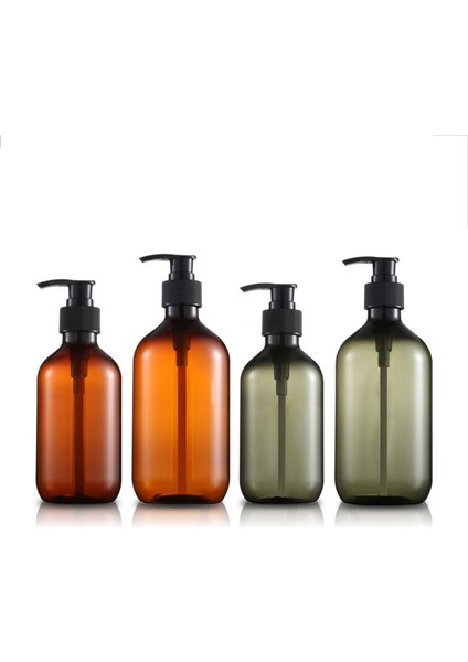 Kumral Stili 300 ml ml Kahverengi Yeşil Sabunluk Banyo Teslimat Şişesi Şampuan Duş Jeli Saç Kremi Basit Basın Pompa Şişesi (Yurt Dışından) modelleri