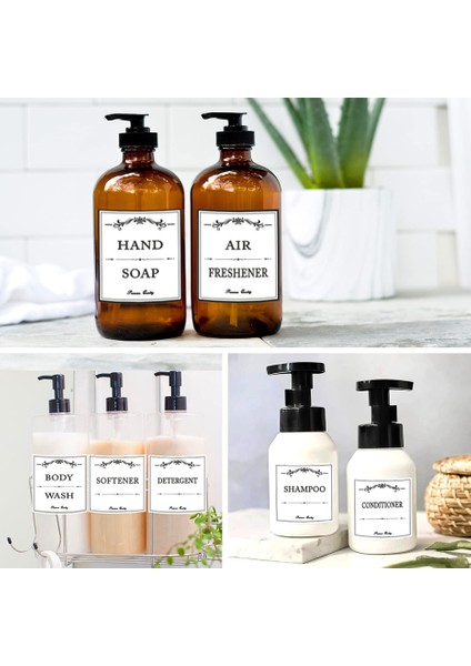 No.1 Stili Banyo Şişe Etiket Etiket Ev Şampuanı El Temizleyici Etiket Su Geçirmez Mutfak Sabunluk Etiketi (Yurt Dışından) fırsatları