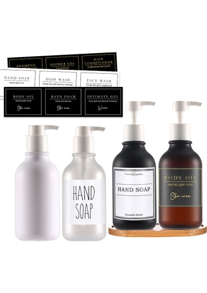 8 Adet Tarzı 500 ml Banyo Sabunluk Şampuan Şişesi Buzlu Şişe Vücut Yıkama Saç Kremi Şampuan Duş Jeli Doldurulabilir Şişe (Yurt Dışından) fiyatları