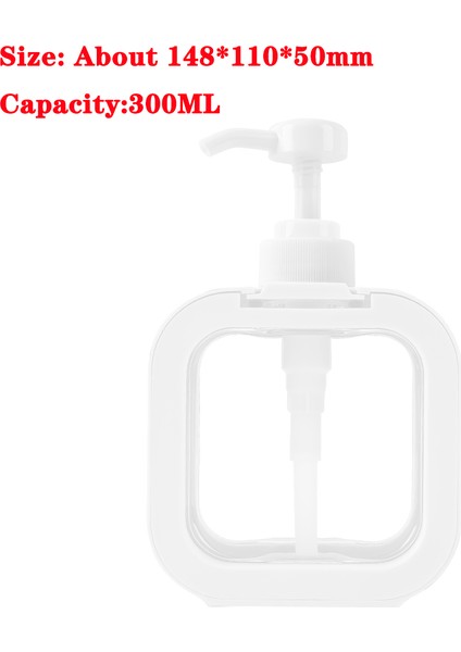 A-Beyaz Tarzı 300 ml Mutfak Sıvı Sabunluk Boş Pompa Şampuan Şişesi Bulaşık Sabunu Kabı Banyo Duş Jeli Çamaşır Sıvı Depolama (Yurt Dışından)