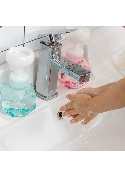 Mavi Stil 300ML Çiçek Sabunluk Sıvı Sabunluk Köpük Çiçek Boş Plastik Şişe Duş Jeli Köpük Pompa Şişesi Mutfak Banyo (Yurt Dışından) indirimleri