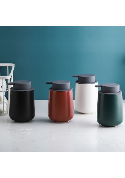 Beyaz Stil 380 ml Seramik Sıvı Sabunluk Taşınabilir Losyon Şişesi Şampuan Şişesi Duş Jeli Kavanoz Banyo Malzemeleri (Yurt Dışından) fiyatları