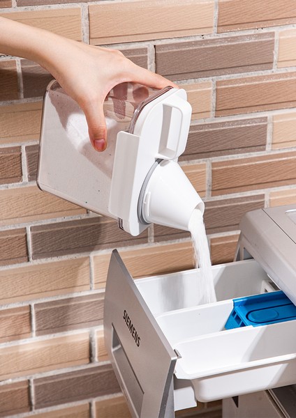 1,8l Tarzı Taşınabilir Sabunluklar Çamaşır Tozu Saklama Kutusu Ev Plastik Kova Boyutu Kapaklı Özel Konteyner Mühürlü Kaşık Depolama (Yurt Dışından) indirimleri