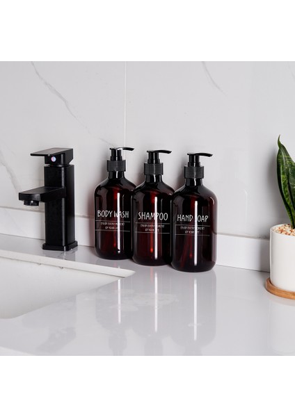 4 Adet Tarzı 500 ml Banyo Şampuan Şişesi Sabunluk Duş Jeli Şişe Ev Taşınabilir Doldurulabilir Losyon Şişesi (Yurt Dışından) modelleri