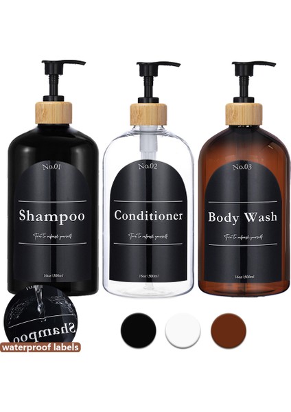 Kahverengi Tarzı Losyon Banyo Sabunluk Etiketli Büyük Kapasiteli Şampuan Kremi El Sabunu Şişesi Doldurulabilir Eczacı Boş Şişe (Yurt Dışından) fiyatları