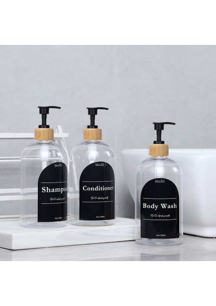 Kahverengi Tarzı Losyon Banyo Sabunluk Etiketli Büyük Kapasiteli Şampuan Kremi El Sabunu Şişesi Doldurulabilir Eczacı Boş Şişe (Yurt Dışından) modelleri