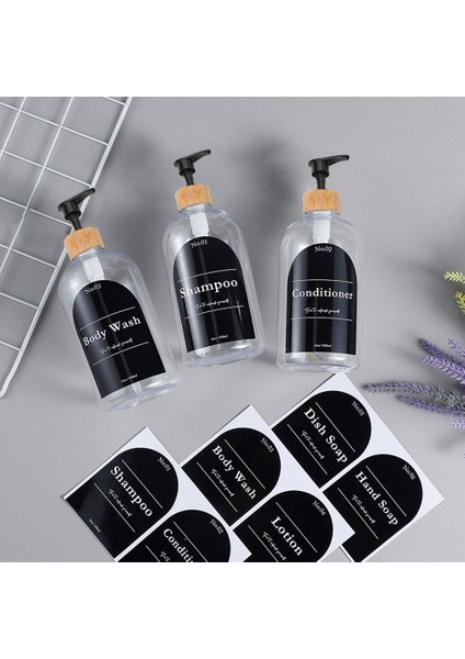 Kahverengi Tarzı Losyon Banyo Sabunluk Etiketli Büyük Kapasiteli Şampuan Kremi El Sabunu Şişesi Doldurulabilir Eczacı Boş Şişe (Yurt Dışından) indirimleri