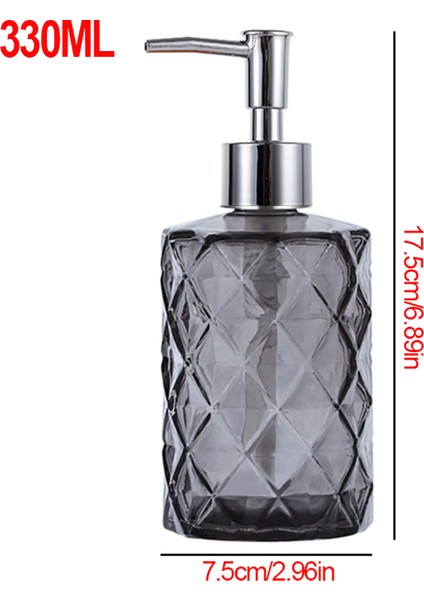Net Stil 330ML Manuel Sabunluk Cam El Temizleyici Şişe Banyo Büyük Sıvı Depolama Boş Şişeler 330 ml Içerir (Yurt Dışından) indirimleri
