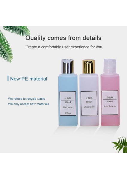 Beyaz Stil 50ML 50ML Pe Kare Çevirme Üst Kapak Kozmetik Makyaj Krem Konteyner Boş Emülsiyon Şampuan Losyon Seyahat Doldurulabilir Sıkılabilir Şişeler (Yurt Dışından) modelleri