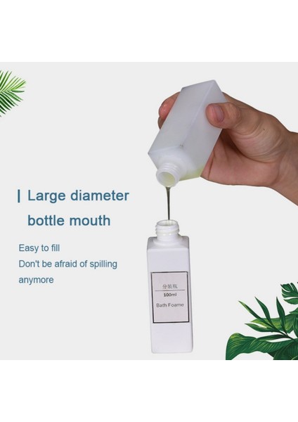 Beyaz Stil 50ML 50ML Pe Kare Çevirme Üst Kapak Kozmetik Makyaj Krem Konteyner Boş Emülsiyon Şampuan Losyon Seyahat Doldurulabilir Sıkılabilir Şişeler (Yurt Dışından) indirimleri