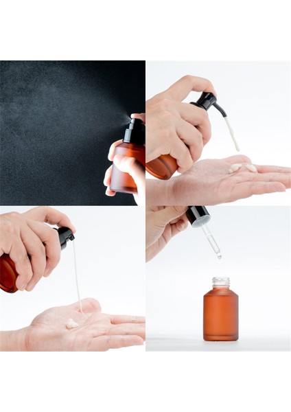 Damlalık Stili 100ML ml Boş Şişeler Doldurulabilir Parfüm Sprey Şişesi Losyon Cilt Bakım Kapları Şarap Kırmızı Cam Pompa Şişe Damlalıklı (Yurt Dışından) modelleri