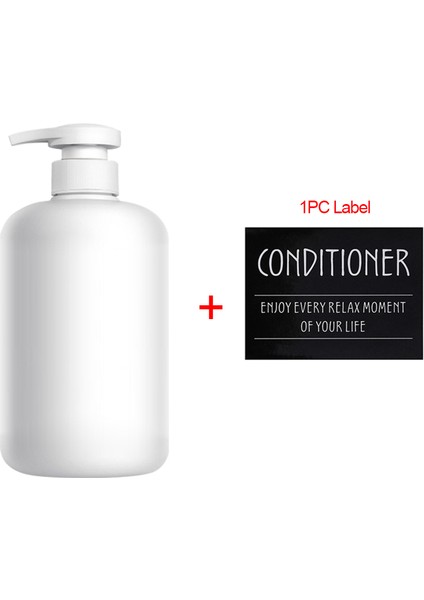 M Tarzı 800MI Doldurulabilir Sabunluk Şampuan Duş Jeli Şişe Banyo Mutfak Beyaz Yuvarlak Omuz Basma Boş Şişeleme (Yurt Dışından)