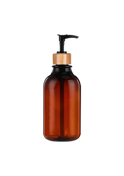 Kahverengi Tarzı 500 ml Sabun Şişesi Banyo Sabunluk Şampuan Duş Jeli Depolama Şişe Itme Tipi Doldurulabilir Boş Şişe (Yurt Dışından)
