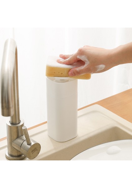 Beyaz Stil Sabunluk Banyo Lavabo Tezgah Mutfak Presleme El Yıkama Sabunu Saklama Kabı Kozmetik Şampuan Şişesi (Yurt Dışından) fırsatları