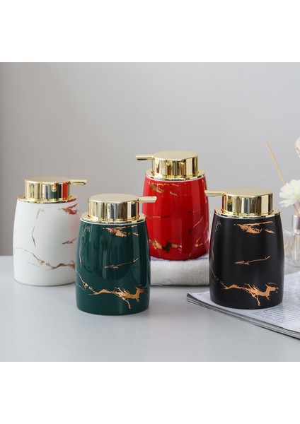 Beyaz Stil El Dezenfektanı Basın Şişesi High-End Duş Jeli Şişesi Otel Seramik Banyo Alt Şişeleme Dolum Taşınabilir Sıvı Sabun Şişesi (Yurt Dışından) modelleri