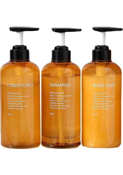 Bir Stil 300 ml Et Sabunluk Şişe Seti Banyo Şampuanı Vücut Sabunu Şişesi El Basın Doldurulabilir Losyon El Sabunu Dağıtıcı Konteyner (Yurt Dışından)