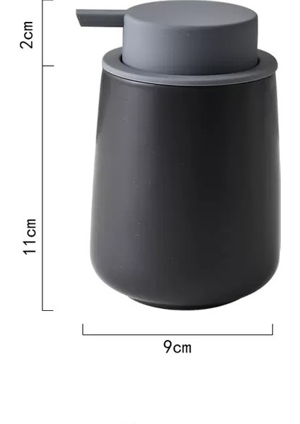 Siyah Stil 380 ml Seramik Sıvı Sabunluk Taşınabilir Losyon Şişesi Şampuan Şişesi Duş Jeli Kavanoz Banyo Malzemeleri (Yurt Dışından)