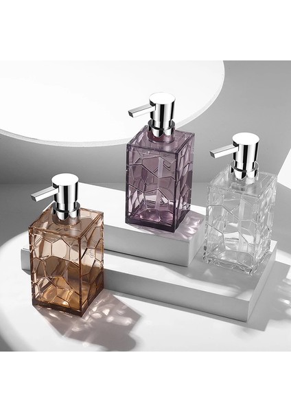 Şeffaf Stil 320ML Banyo Şampuan Dispenseri Tezgah Üstü Sabun Losyon Dispenser Şişesi Doldurulabilir El Yıkama Kabı Akrilik Banyo Aksesuarları (Yurt Dışından) modelleri