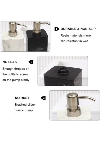 Gri Tarzı 430ML 430 ml Gri Mermer Losyon Şişesi Güzel Tasarlanmış Dayanıklı Zarif Sabunluk Ev Otel Losyon Tankı Basın Sabun Şişesi (Yurt Dışından) modelleri