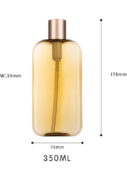 4-350 ml Tarzı Kare Şekli Sabun Doldurulabilir Şişeler El Basın Boş Seyahat Taşınabilir Dağıtıcı Yağ Duş Jeli Losyon Depolama Şişesi (Yurt Dışından)