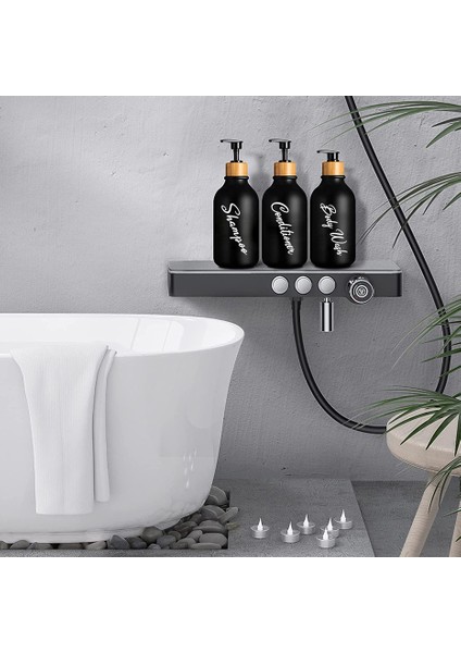 Gümüş Tarzı Çiftlik Evi Duş Sabunluk Büyük Kapasiteli Banyo Şampuanı ve Saç Kremi Şişesi Tezgahüstü Losyon Saklama Kabı Banyo (Yurt Dışından) indirimleri