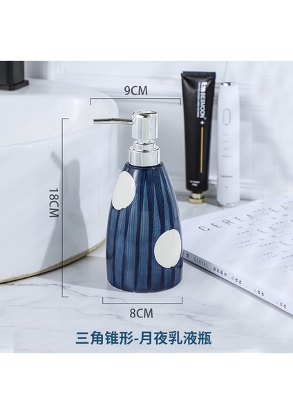 H Tarzı Seramik Losyon Şişesi Taşınabilir Sabunluklar Duş Jeli Şampuan Şişeleri Sabun Şişesi El Temizleyici Şişe Banyo Aksesuarları (Yurt Dışından)